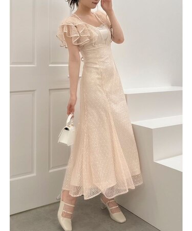 2WAYスリーブバリエーションレースドレス