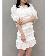 ベビーフリルシャーリングワンピース