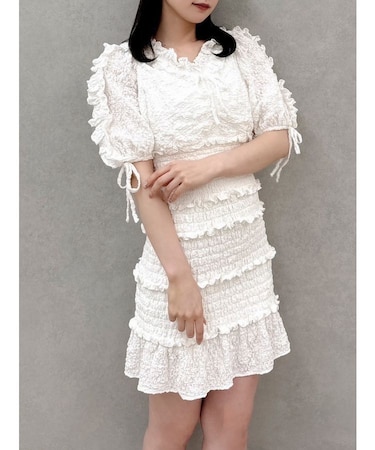 ベビーフリルシャーリングワンピース