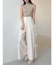 サイドリボントラックパンツ