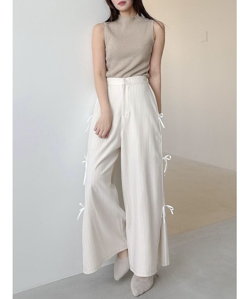 サイドリボントラックパンツ