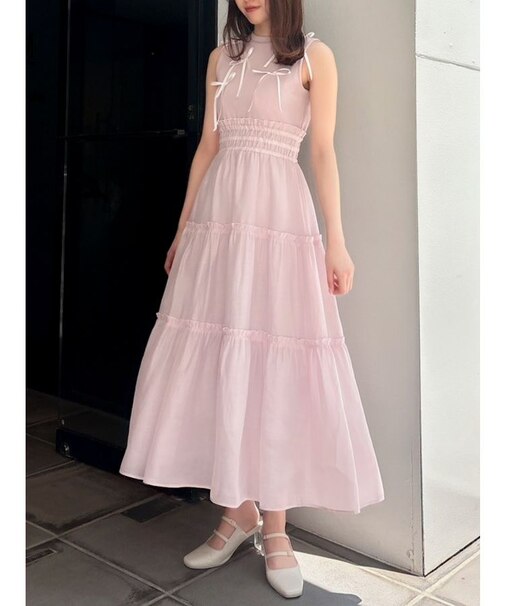 メニーリボンドッキングティアードワンピース