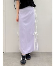 サイドレースリボントラックスカート