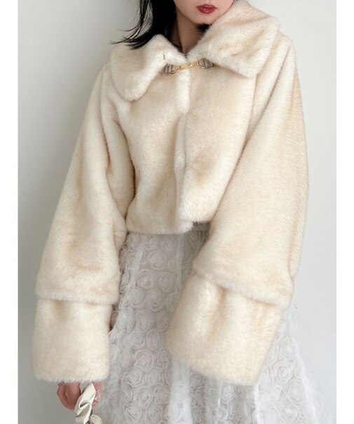 【アウター総選挙１位】ビットショートミンクライクファーコート