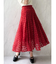モチーフボリュームフレアスカート