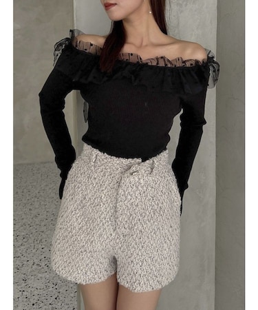 【SETUP】コンパクトツイードショートパンツ※セットアップ対応