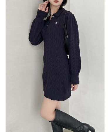 POLO BCS コラボ】ケーブルポロニットワンピース｜ダズリンの通販 