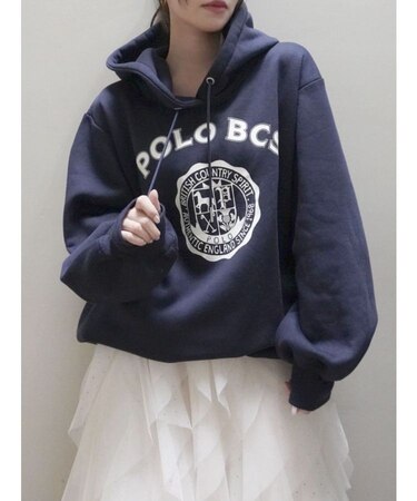 【POLO BCS コラボ】プリントロゴ裏起毛フーディー