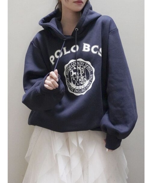 【POLO BCS コラボ】プリントロゴ裏起毛フーディー