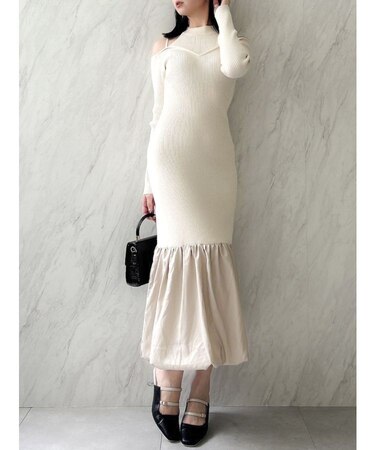 バブルヘムニットワンピース