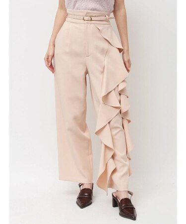 ビッグフリルアシメワイドパンツ