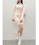 シャツレイヤードケーブルニットワンピース