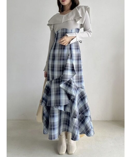 アシメマーメイドコルセットワンピース