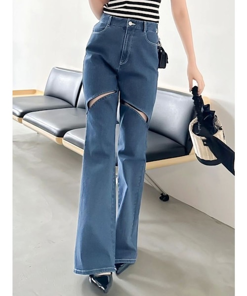 VELVET DENIM バギー｜マウジーの通販｜&mall（アンドモール）三井