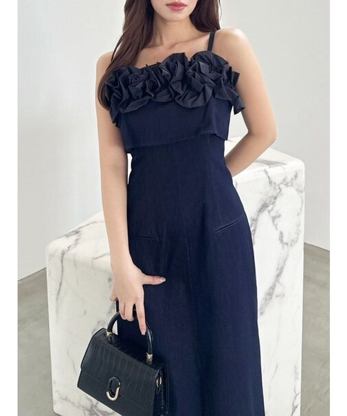 フリルディティールキャミワンピース