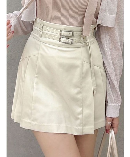サイドプリーツミニスカート