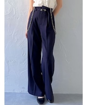 ハイウエストチェーンサス付パンツ