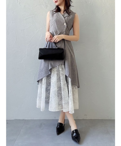 dazzlin　ドレープタックレイヤードワンピース dazzlin ワンピース ドレープタックレイヤードワンピース