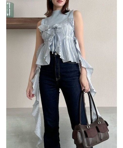 2WAYフルイドペプラムビスチェ