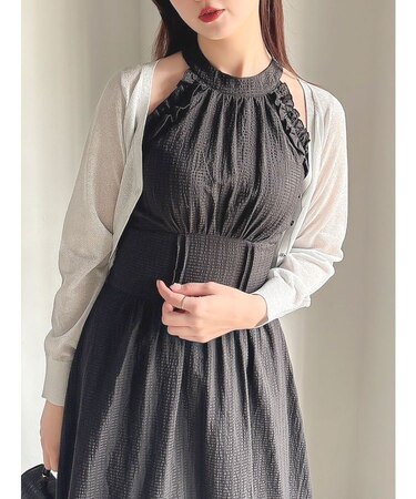 ラメシアーシンプルニットカーディガン