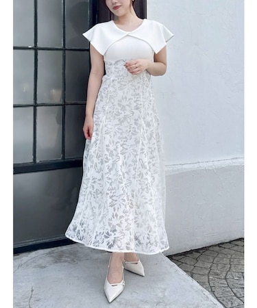 オパールフラワーコルセットワンピース