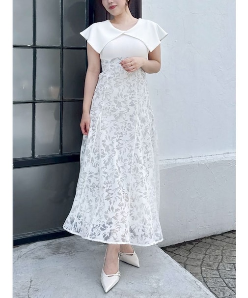 オパールフラワーコルセットワンピース