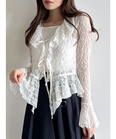 ラッフルヘムレースアンサンブル