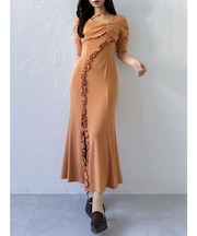 アシメレイヤードカットワンピース