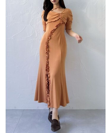 アシメレイヤードカットワンピース