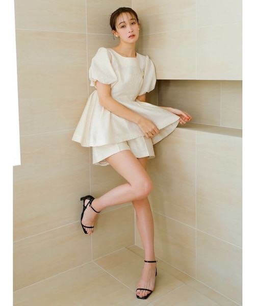 dazzlin 【藤井サチコラボ】フクレジャカードチュニック dazzlin ブラウス シャツ 「藤井サチコラボ」フクレジャカード