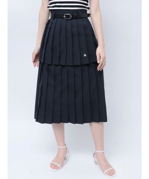 GLORY様◎dazzlinPOLOBCSコラボレイヤードプリーツミディスカート POLOBCSコラボ】レイヤードプリーツミディスカート（スカート