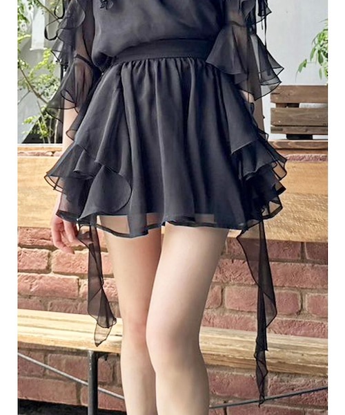 giunon アジャスタブルミニシアースカート GIUNON スカート adjustable mini sheer skirt / アジャスタブル