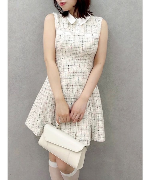 シャツセットツイードミニワンピース LILY BROWN（リリーブラウン）の「[L.B CANDY STOCK]シャツ