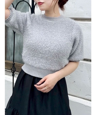 2WAYバックリボンヘアリーニット