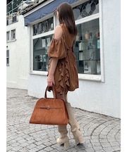 カタアキフリルミニワンピース