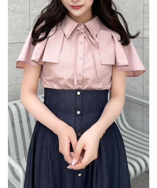 2WAYケープリボンブラウス