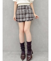 【セットアップ対応】レイヤードスカートパンツ