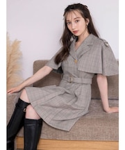 【WEB限定カラーあり】ケープトレンチミニワンピース