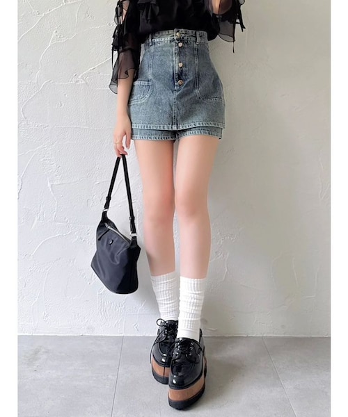 dazzlin コルセットデニムスカパン コルセットデニムミニスカパン｜ダズリンの通販｜&mall（アンドモール