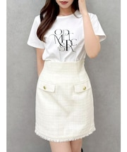 ポケットミニスカート/ツイード