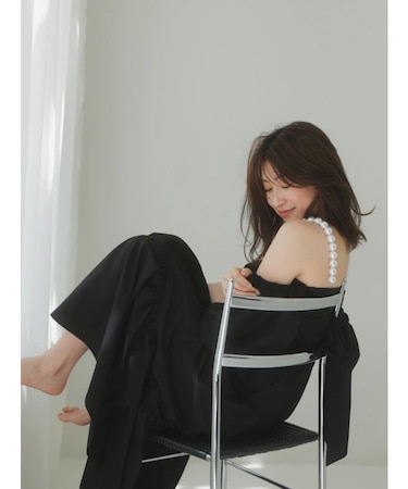 【吉田朱里】パール2wayボリュームワンピース