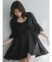【吉田朱里】シルクフードヘアカバーガウン
