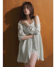 【吉田朱里】シルクフードヘアカバーガウン