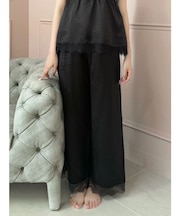 【吉田朱里】シルクランジェリーライクロングパンツ