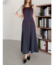 レイヤードライクリボンキャミワンピース