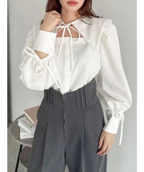 【20周年記念復刻!】オープンリボンブラウス