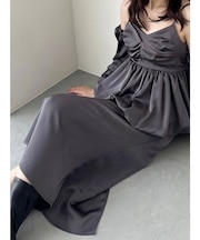 サテンナロースリットスカート