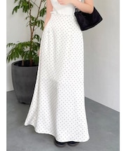 サテンナロースリットスカート