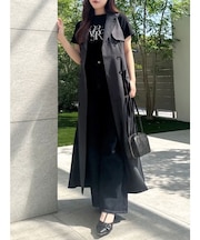 【WEB限定カラーあり】トレンチディティールジレワンピース