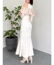 ドッキングバルーンネックニットワンピース